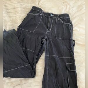 Black trendy cargo pants